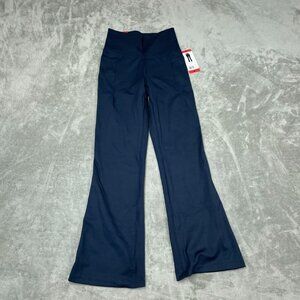 Jockey Womens Studio Flare Pants Womens Medium Navy Blue Activewear NWT 6253